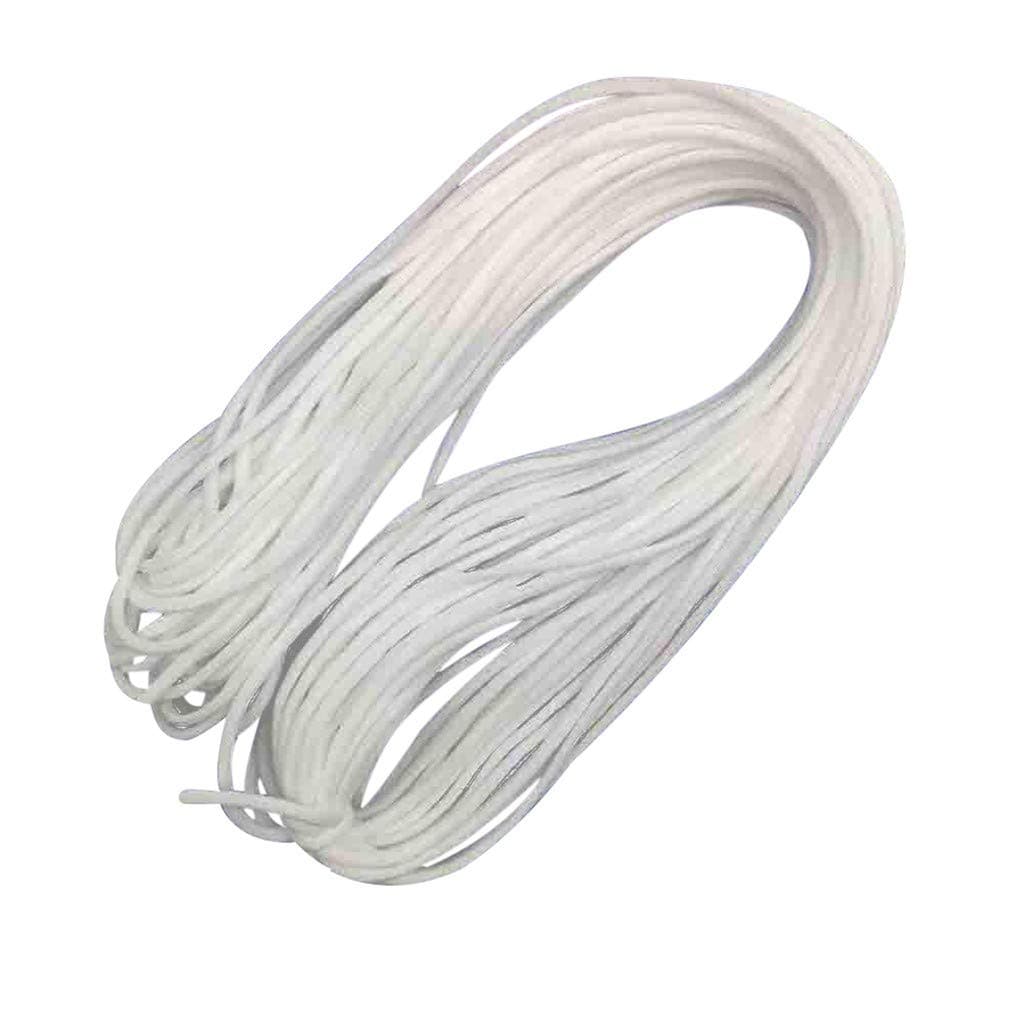 Elastic Bands Cord Stretch Width Braided Crafts Elastic Rope for Knit Sewing Crafts DIY Ear Band Loop, Bedspread, Cuff, Rubber for Mask with Nose Wire Bent Handmade Mask Elastic Line 100m