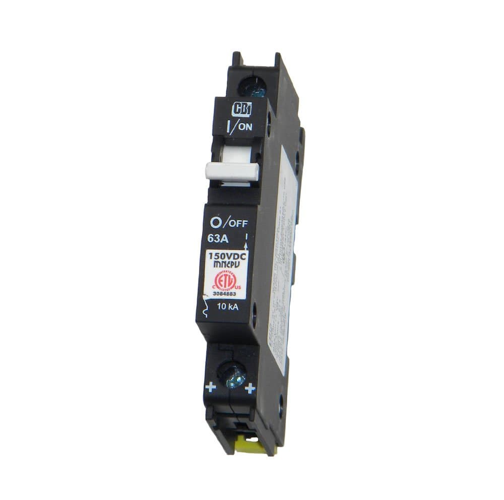 DIN Rail Mount Combiner PV Breaker - 63 Amp, 150 Volt Dc, | MNEPV63