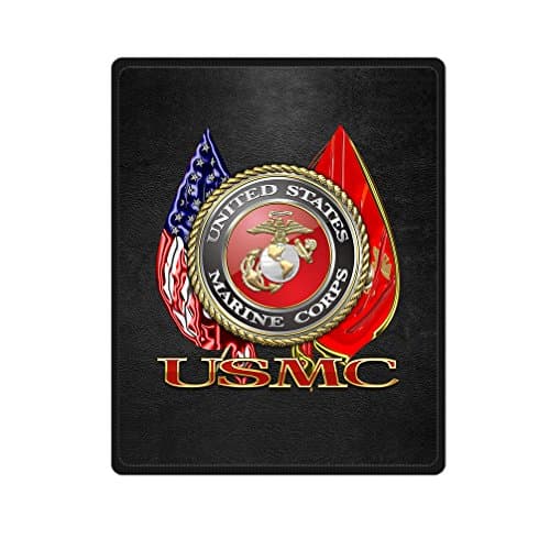 JIUDUIDODO Home Bedding & Beautiful Keep Warm Thanksgiving Day Gifts United States Marine Corps-USMC Blanket 40 Inches x 50 Inches Sofa/Bed Used Gift for Family/Friend