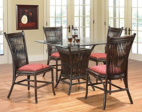 Bali 5 Pc Rattan Dining Set in Coffee Bean (641)
