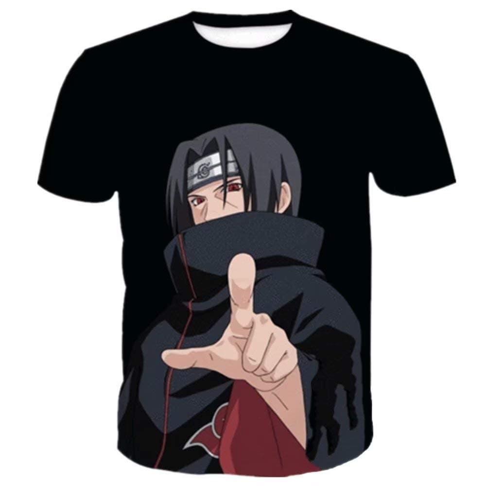 VEPOSE Unisex Naruto Casual Solid Short Sleeve Shirt