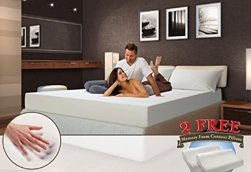 12" inch KING COOL MEDIUM-FIRM Memory Foam Mattress Bed with 2 FREE GEL Pillows