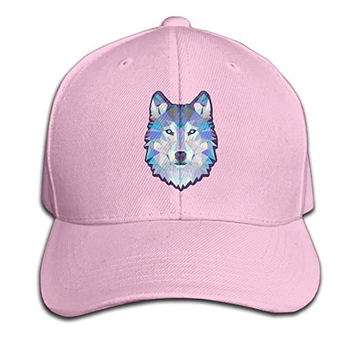 Wolf Animals Snapback Sandwich Cap Pink Baseball Cap Hats Adjustable Peaked Trucker Cap
