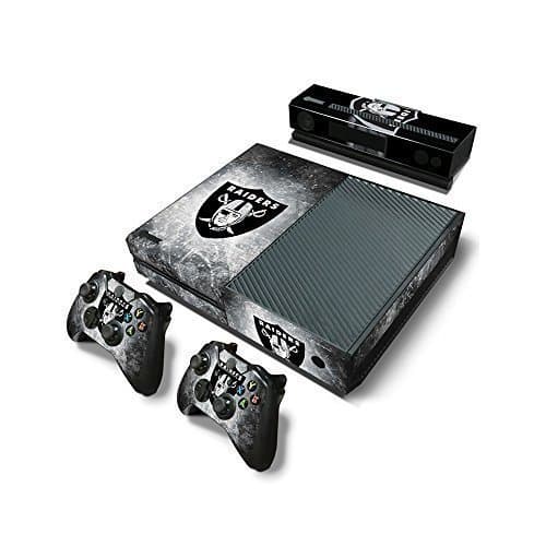 Hambur? Full Protective Xbox One Skin with 2PCS Protective Vinyl Skin Decals Cover for Microsoft Xbox One Controllers (NFL Oakland Raider) by Hambur