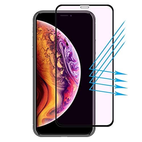 Tiffany Malan Hat-prince Full Glue 0.26mm 9H 2.5D Curved Edge Anti Blue-Ray Full Screen Tempered Glass Film for iPhone XS Max
