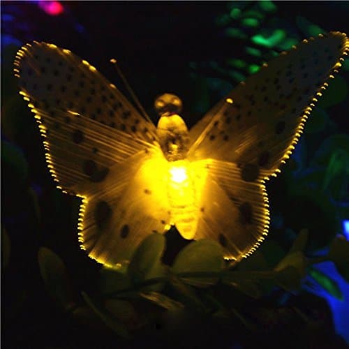 SHHE Battery Fairy String Lights 10 LED Fiber-Optic Magic Butterfly Decorative Lighting for Home Wedding Bedroom Garden(Warm White)
