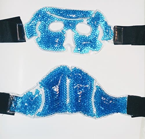 Reusable Ice Pack or Hot Pack – Gel Beads Neck Wrap and Eye Mask Bundle