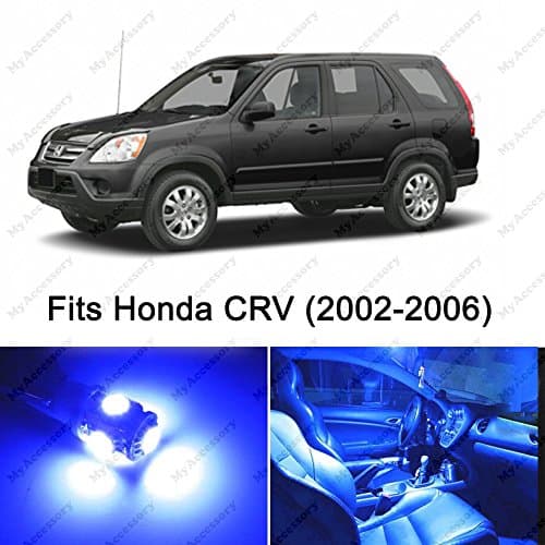 6 x Premium Blue LED Lights Interior Package Kit for Honda CRV 2002-2006
