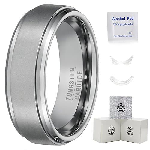 Tungsten Rings for Men Wedding Bands for Him 7mm Men Rings Men's Tungsten Carbide Ring Matte Finish