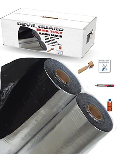 Devil Guard DGFK50 50 Mil Thick Floor Kit Sound Deadener Stop Noise, Heat and Rattles, 18'' W x 80'' H, 4 Sheet