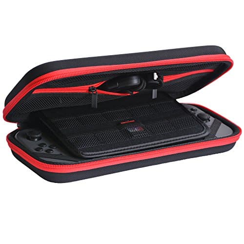 Nintendo Switch Case, Deluxe Hard Travel Case, Carrying Case for Nintendo Switch Console Accessories - Red