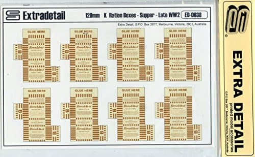 Extra Detail 120mm K Ration Boxes Breakfast Late WWII Diorama Accessory #ED-0038