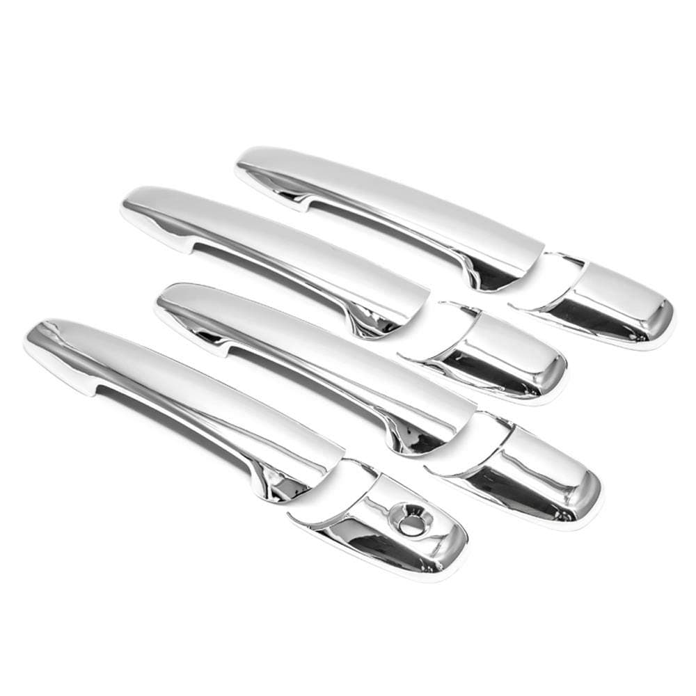 LJ INTERNATIONAL Quality Accessories Chrome Plated Handle Covers Compatible with Ford+Lincoln+Mazda+Mercury Sedans