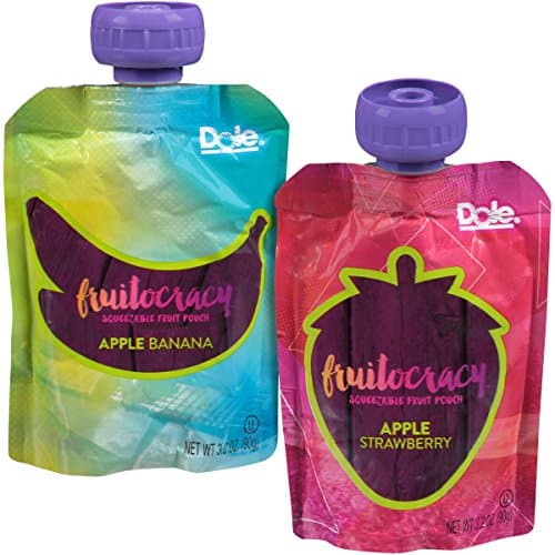 Dole Fruitocracy Apple Banana/Apple Strawberry Squeezable Fruit, 3.2 oz, 12 count