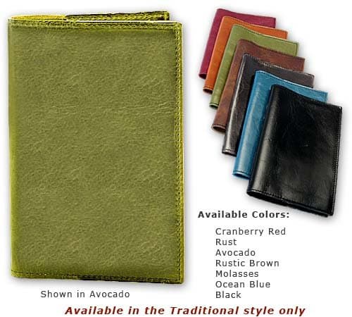 Custom, EXACT FITTING, full-grain Italian Leather Book Covers for Paperbacks / Bibles / Medium Textbooks / Novels & Other Medium Books up to 6 x 9 inches (Made in USA) - Avocado
