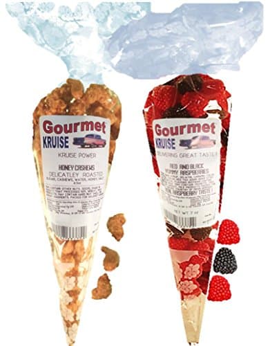 Cashews Honey Roasted Nuts And Black Red Raspberries Candy (NET WT 11.5 OZ) Gourmet Kruise Signature Gift Bags