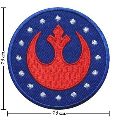 Star Wars Rebel Alliance Redblue Patch Embroidered Iron on Hat Jacket Hoodie Backpack Ideal for Gift 7.5cm(w) X 7.5cm(h) Applique Souvenir Accessory