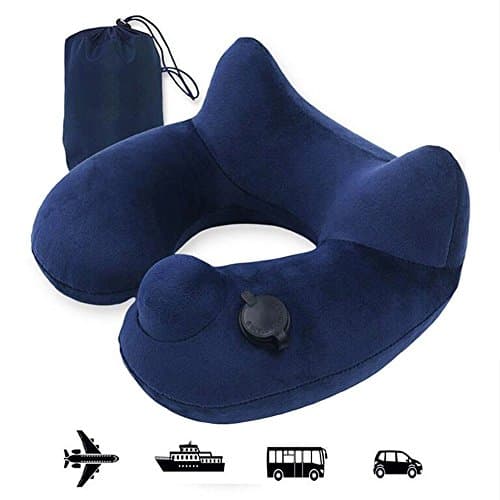 Inflatable Travel Neck Pillow, Accevo Portable U Shape Neck Support Pillows for Plane, Car or Train, Office Break