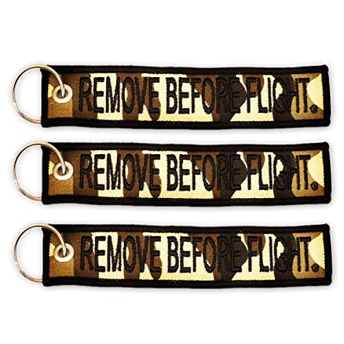 3x Remove Before Flight Keychain - Camo/Black - Apex Imports