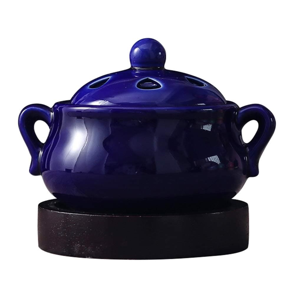 RXBFD Ceramic Electric Incense Burner,Timing Temperature Control Agarwood Aromatherapy Furnace,Essential Oil Electronic Aromatherapy Diffuser