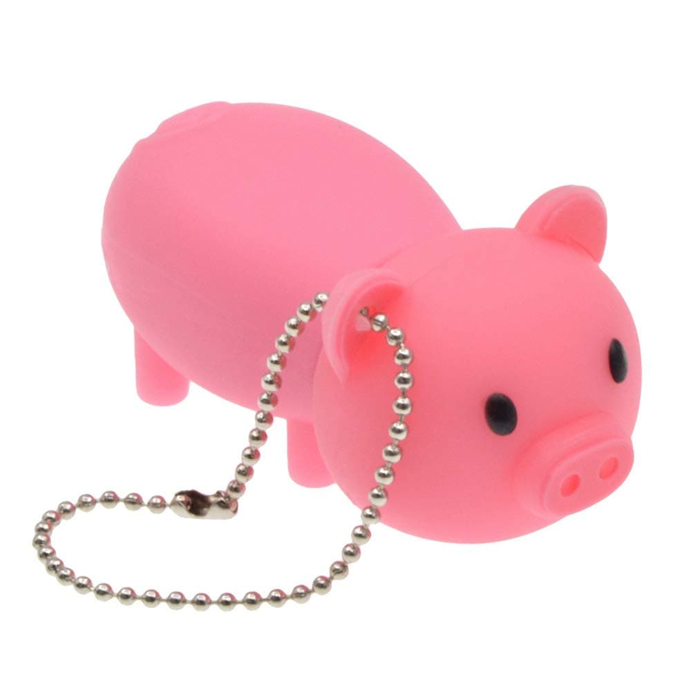 USB Flash Drive 16GB - USB 2.0 Memory Stick - Cartoon Rubber Piggy Pink Pig Thumb Drive Pendrive by FEBNISCTE