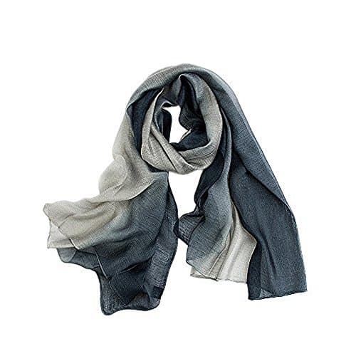 ZHHAN 2017 Spring and Autumn new hand-painted gradient sunscreen shawl silk beach towel Variety scarf, Light Soft Scarves Fashion Scarf Shawl Wrap For Women (gray)