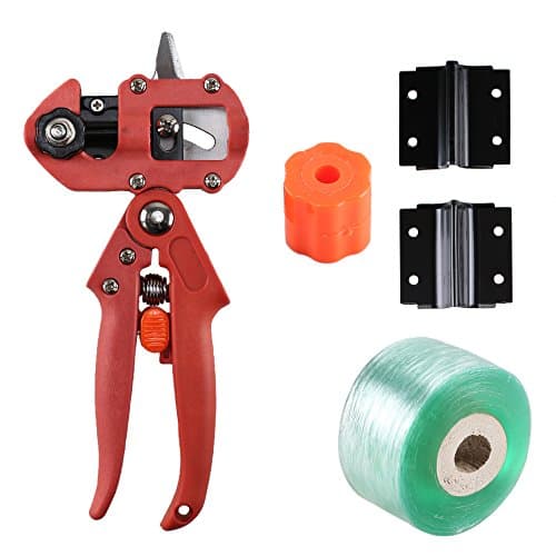 Professional Grafting Tools, Dayree Garden Nursery Fruit Tree Pro Pruning Shears Scissor Grafting Cutting Tool Snip Secateur Machine with 2 Extra Blades and Grafting Tape