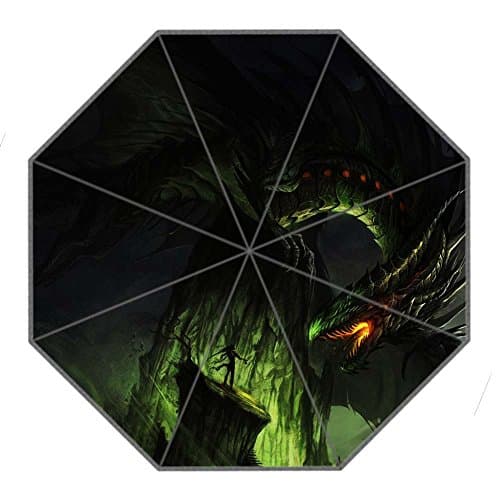 Custom Dragon Auto open close system Rain foldable umbrella