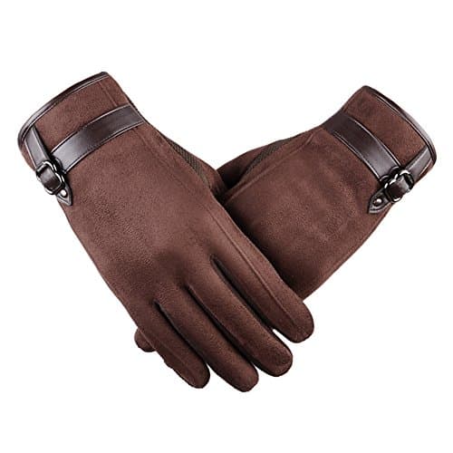 Onewal Winter Warm Touch Screen Gloves with Soft Fleece Lined Driving and Cycling Anti-skid Glove Coffee