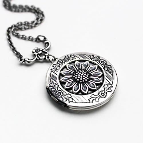 Sunflower Locket Necklace