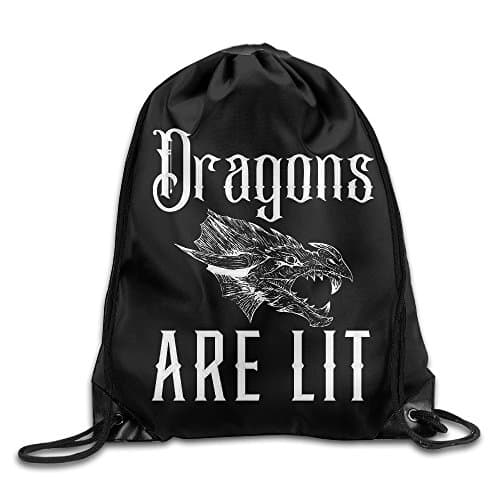 ARE LIT Drawstring Storage Bag Gym Bag For Men &amp; Women School Travel Backpack