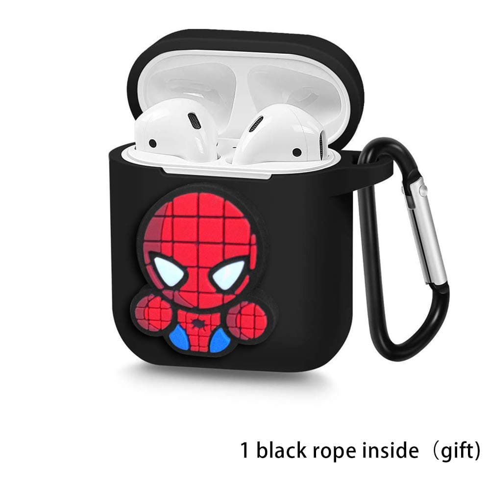 Firstopp Cartoon Drop Proof Air Pods Protective Case Cover Silicone Soft Skin Shockproof Compatible with Airpods Charging Case (Spider Man13)