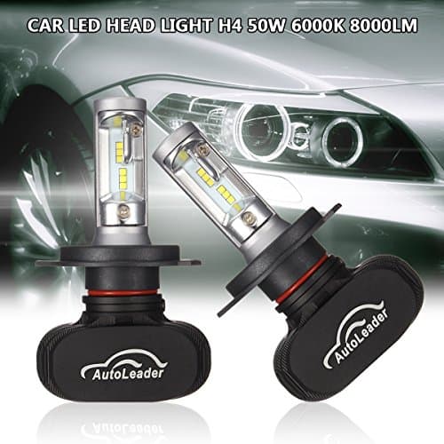 Autoleader Car LED Headlight Bulbs Light S1 Extremely Bright 50W 6500K White 8000LM Fog Lamps CSP Chip Led Headlamp 1 Pair H4