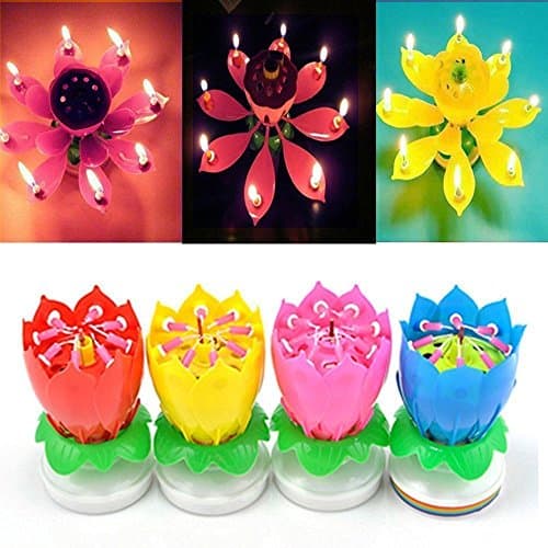 Multicolor Musical Birthday Cake Candles (4 Packs)