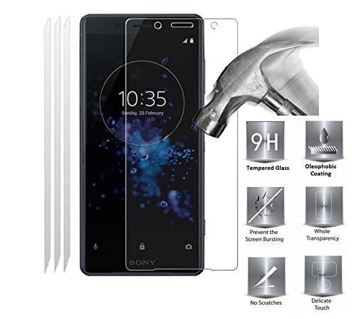 TeKKno® 3x TEMPERED GLASS 9H Hardness LCD Screen Protector Guard Cover for Sony Xperia XZ2