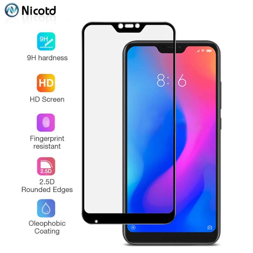 2 Pcs Screen Protector for Xiaomi A2 lite Nicotd Glass Tempered for Xiaomi 5X 6X A1 A2 Redmi 4 pro 3s Note 3 5 Xiomi 8 lite 8se Cover -in Phone Screen Protectors,Black,Xiaomi Mi A1 WTGJZN