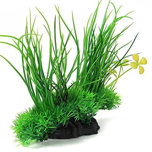 Aquarium Decor,Plastic Emulational Decorative Long Leaf Plant for Aquarium, 20cm, Green (Green)