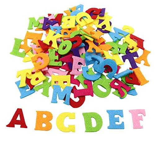 Random 100pcs Alphabet Felt Cloth Non-Woven Felt Fabric for Sewing Craft (Alphabet)