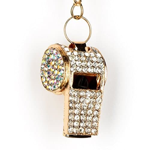 Lilly Rocket Rhinestone Whistle Key Chain with Swarovski Crystal