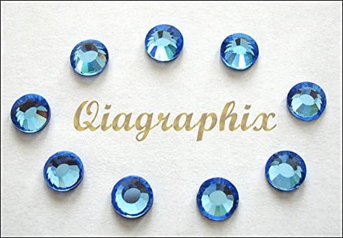 Qiagraphix SS30K: 3x 288 Pcs (6 gross) DMC Iron On Hotfix Crystal Rhinestones Light Sapphire SS30, 6.4~6.6mm