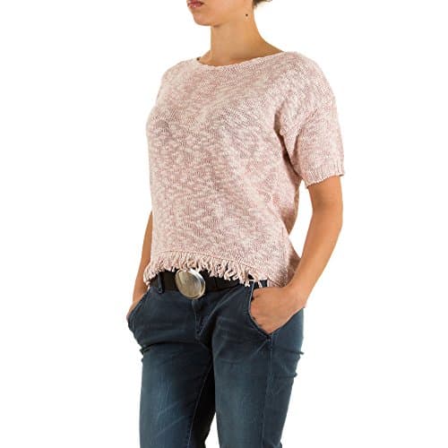 Women's Pullover Rinascimento shortarm fine knitted pink M