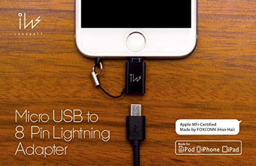 innowatt MFi-Certified Lightning to Micro USB Adapter (White)