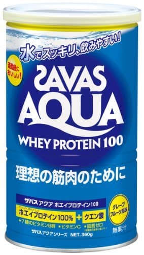 SAVAS Aqua Whey Protein 100 Grape-Fruit flavor - 360g ( approx. 17 servings ) by Meiji SAVAS