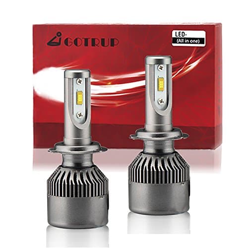 GOTRUP H7 LED Headlight Bulbs 80W 9000LM 6000K Super Bright Headlamps Conversion Kits All-in-one Design 2 Pcs of H7 (Cool White)