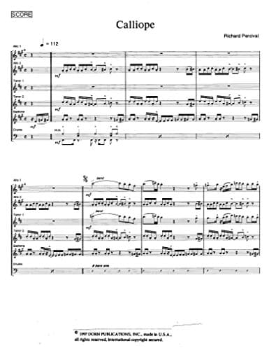 Calliope for Saxophone Quintet by Richard Percival