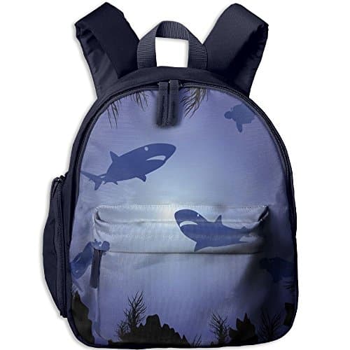 Sharks And Divers School Bag Student Backpack Shoulders Children Bag