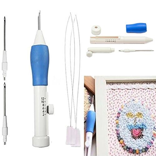 Hindom Magic Embroidery Pen Punch Needle Kit Stitching Craft Tool for Embroidery Knitting Threaders DIY Sewing