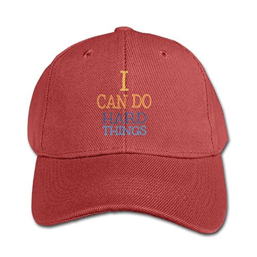 Moons I Can Do Hard Things Home Prefer Children Sun Hat 100% Cotton Baseball Cap With Adjustable Strap Red