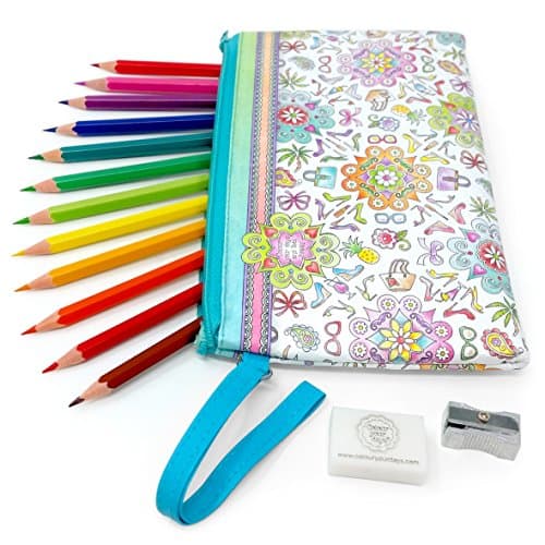 Collins - Colour Your Days - Pencil Case Set with Pencils, Eraser, and Sharpener