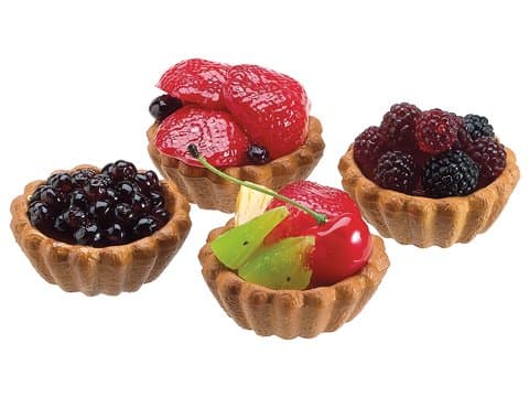 3"Wx11.5"L Berry Assorted Fruit Tarts (4 ea./box) Blue Red (Pack of 3)